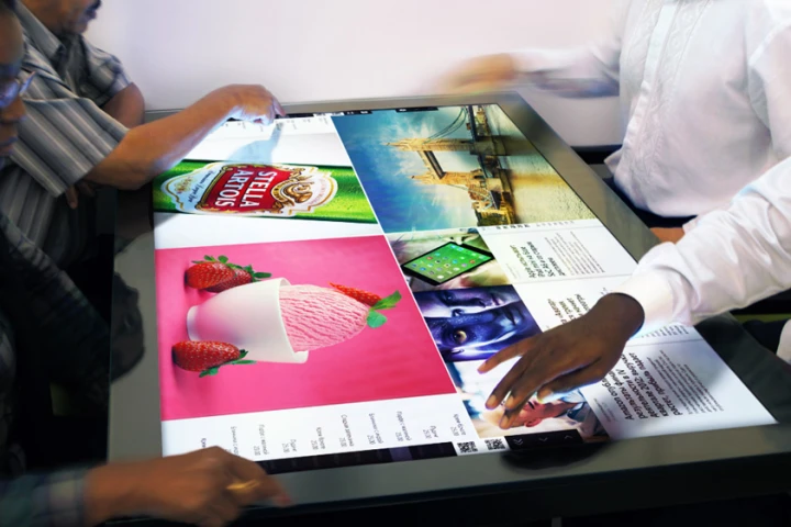 An IRT table at Ebony restaurant in Dubai