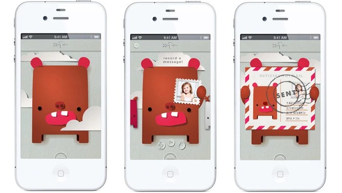 Sending a message on the app (Photo: Toymail Co)