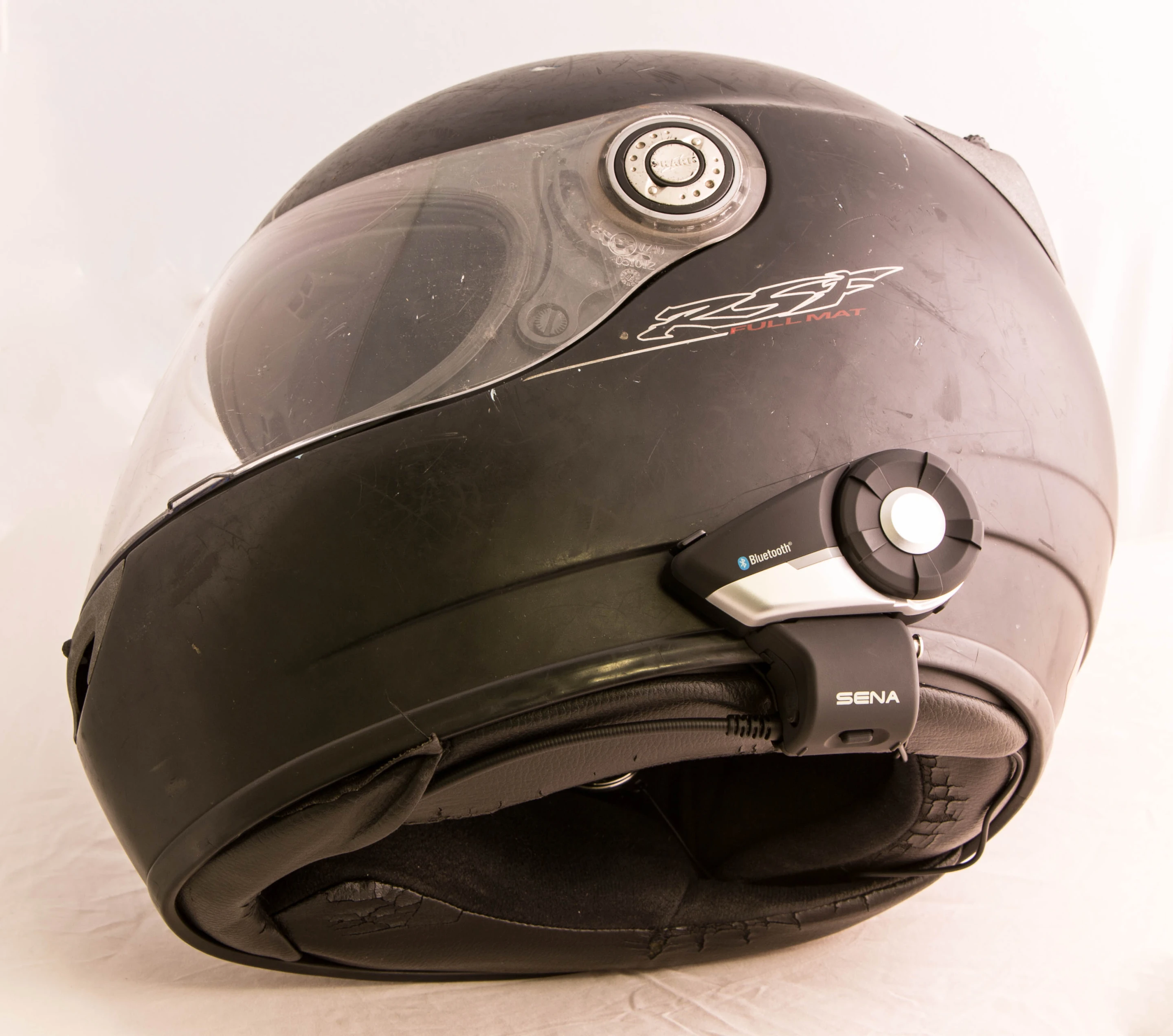 Sena 20S mounted on an RSF full face helmet
