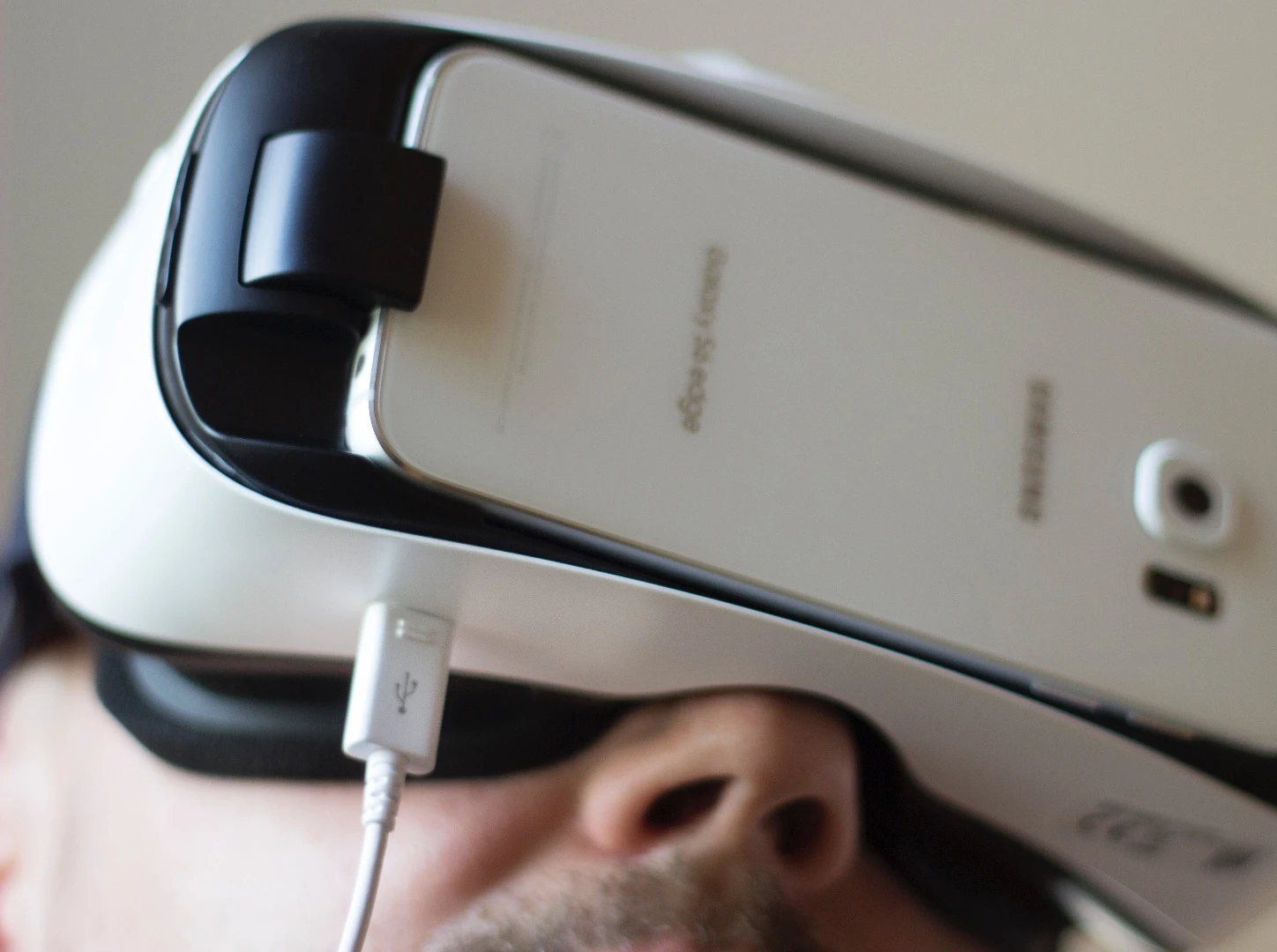 You can use the GS6's charging cable to prevent battery drain in the new Gear VR (though the cable is short, so it's best plugged into a portable charger)