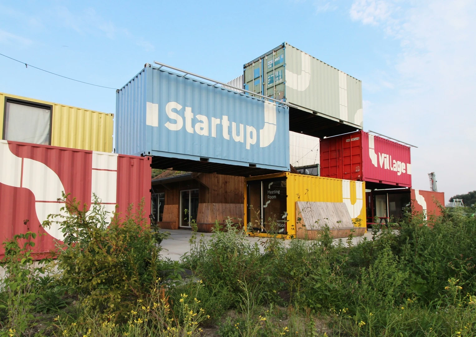 A set of upcycled shipping containers have breathed new life into a derelict and underused space at Amsterdam Science Park
