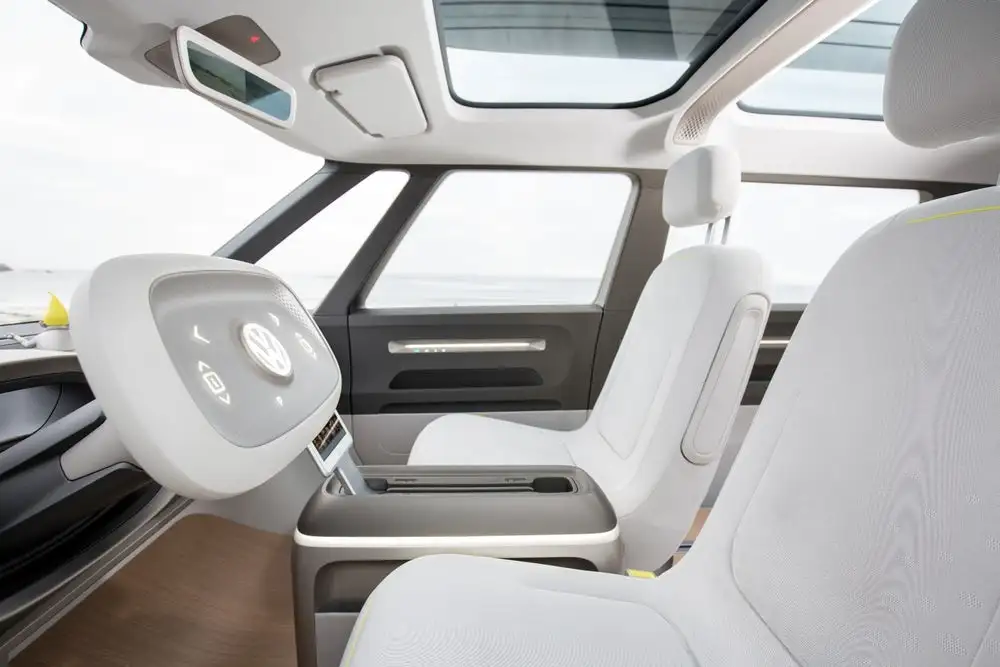 Interior of Volkswagen's forthcoming I.D. Buzz van, which will feature Nvidia tech to power its autonomous systems