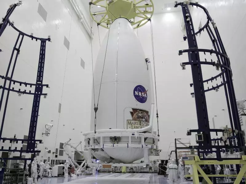 The MSL within its protective faring and ready to transport(Image: NASA/Kim Shiflett)