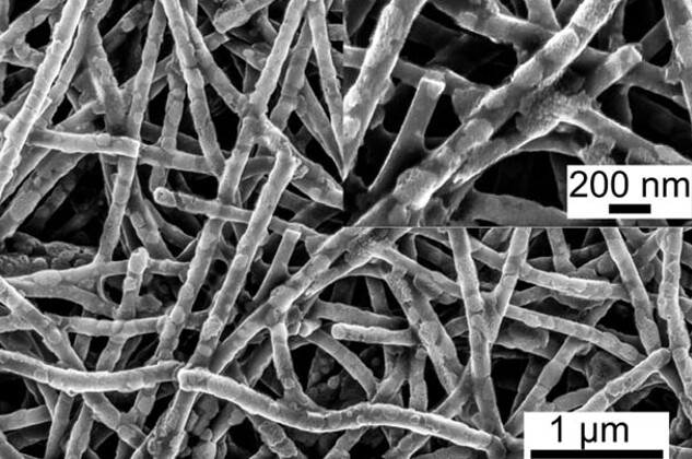An up-close look at the carbon nanofiber cathode developed at Drexel University
