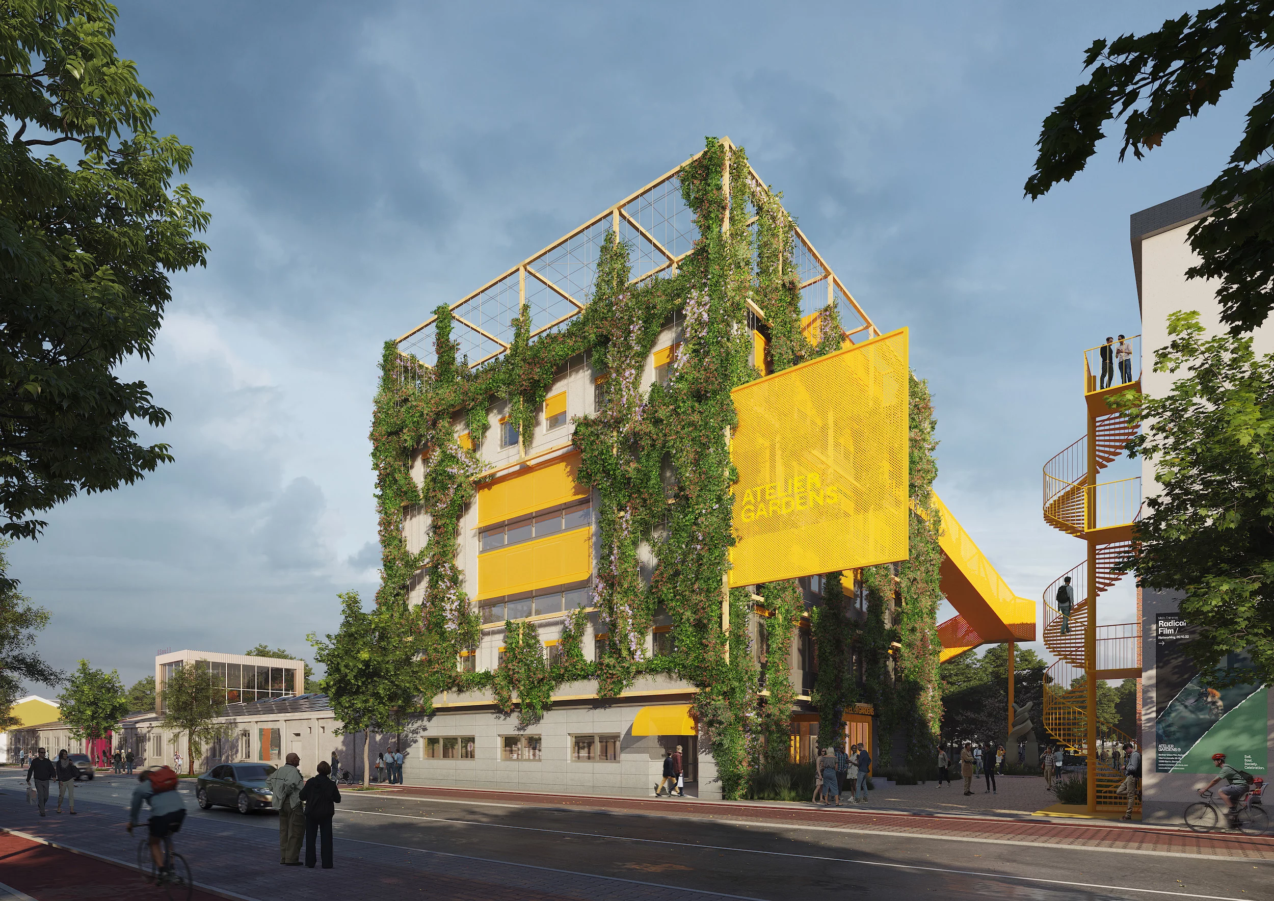 MVRDV will transform an old studio building named House 1 by adding a greenery covered exterior and a rooftop garden