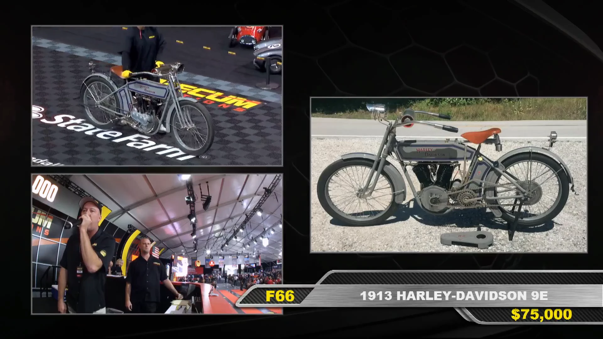 1913 Harley-Davidson 9E Price: $82,500 Estimate: $85,000 - $95,000 Auctioneer: Mecum | Lot F66 | Auction Description