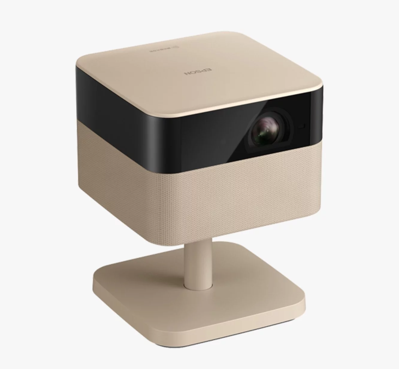 The EF-51 sits on a gimbal stand for positioning and setup ease