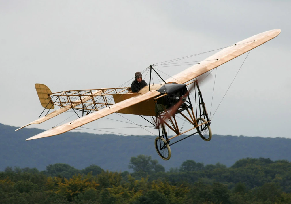 The Blériot XI was built and flown by Louis Blériot in 1909 – perhaps most notably when he did it across the English channel, the first time a heavier-than-air aircraft had done so. Blériot sold the aircraft all over the world, and it stayed in production up to the beginning of the First World War. Restored versions are thought to be the oldest aircraft still flying today. Mikael Carlson (pictured) recreated the historic crossing in 1999, 90 years after the original feat.