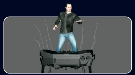 The 20-degree arc coverage of a single TASER Shockwave unit