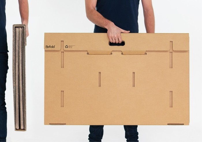 The desk is made from 7 mm (0.3 in) twin-cushion kraft cardboard and weighs 6.5 kg (14.3 lb)
