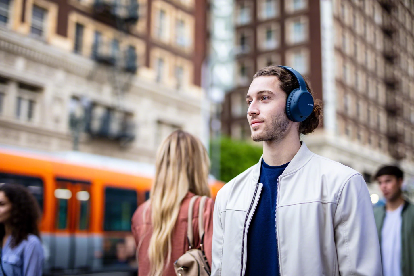 There's an ambient mode for those times when you might want to hear what's going on around you without having to pause the music or remove the headphones