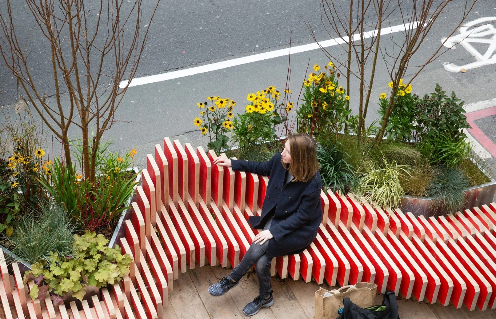ParkedBench provides a place for people to sit and relax
