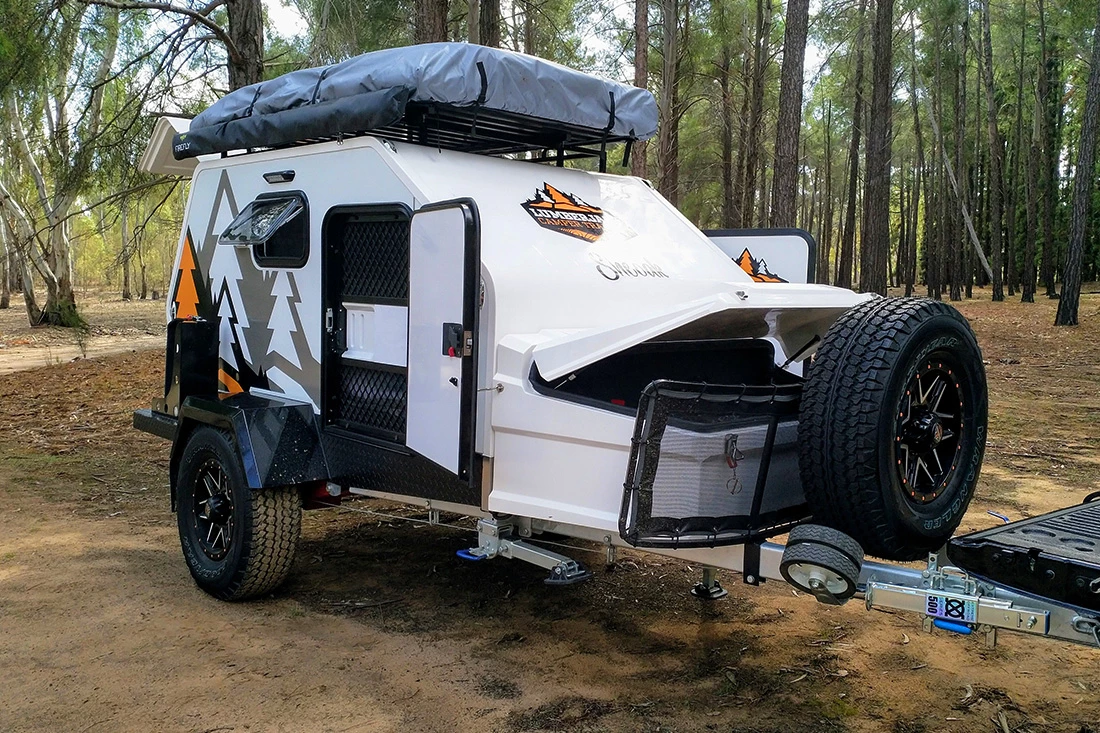 The roof rack comes standard but the tent is sold separately