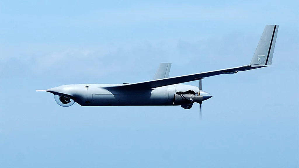 Boeing has demonstrated swarm technology using two ScanEagles (pictured) and a Procerus Unicorn