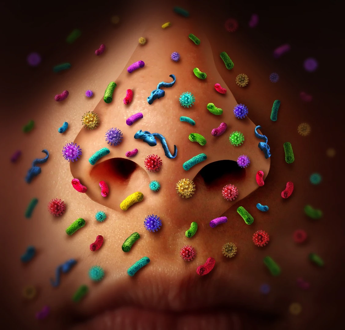 A new study suggests that the bacteria in your nose and throat may influence whether or not you'll get the flu