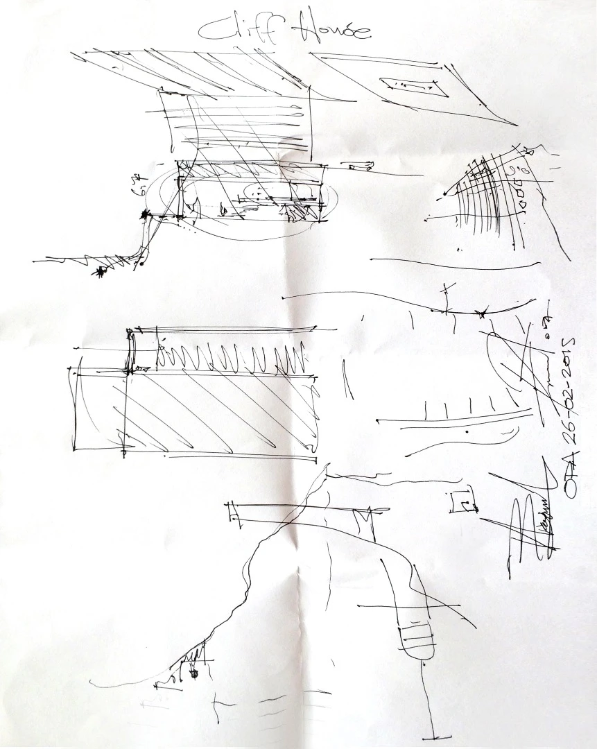 Architectural drawing of Casa Brutale