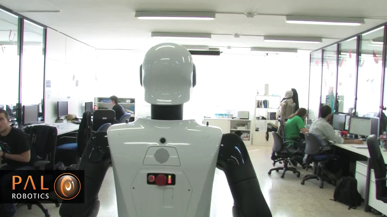 REEM-C features stereo cameras in its head, as well as one rear-facing camera on its back