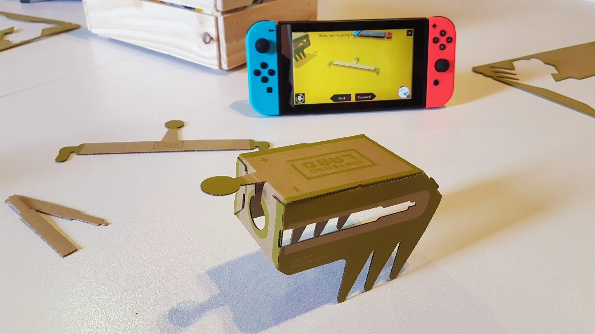 Our Nintendo Labo RC Car in progress