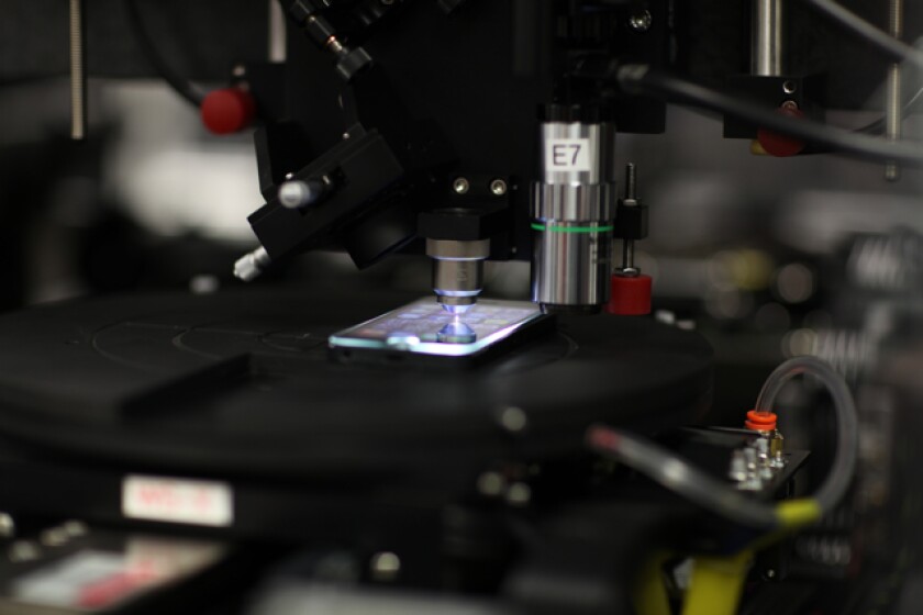 The laser-writing setup used in the research (Photo: Jerome Lapointe)