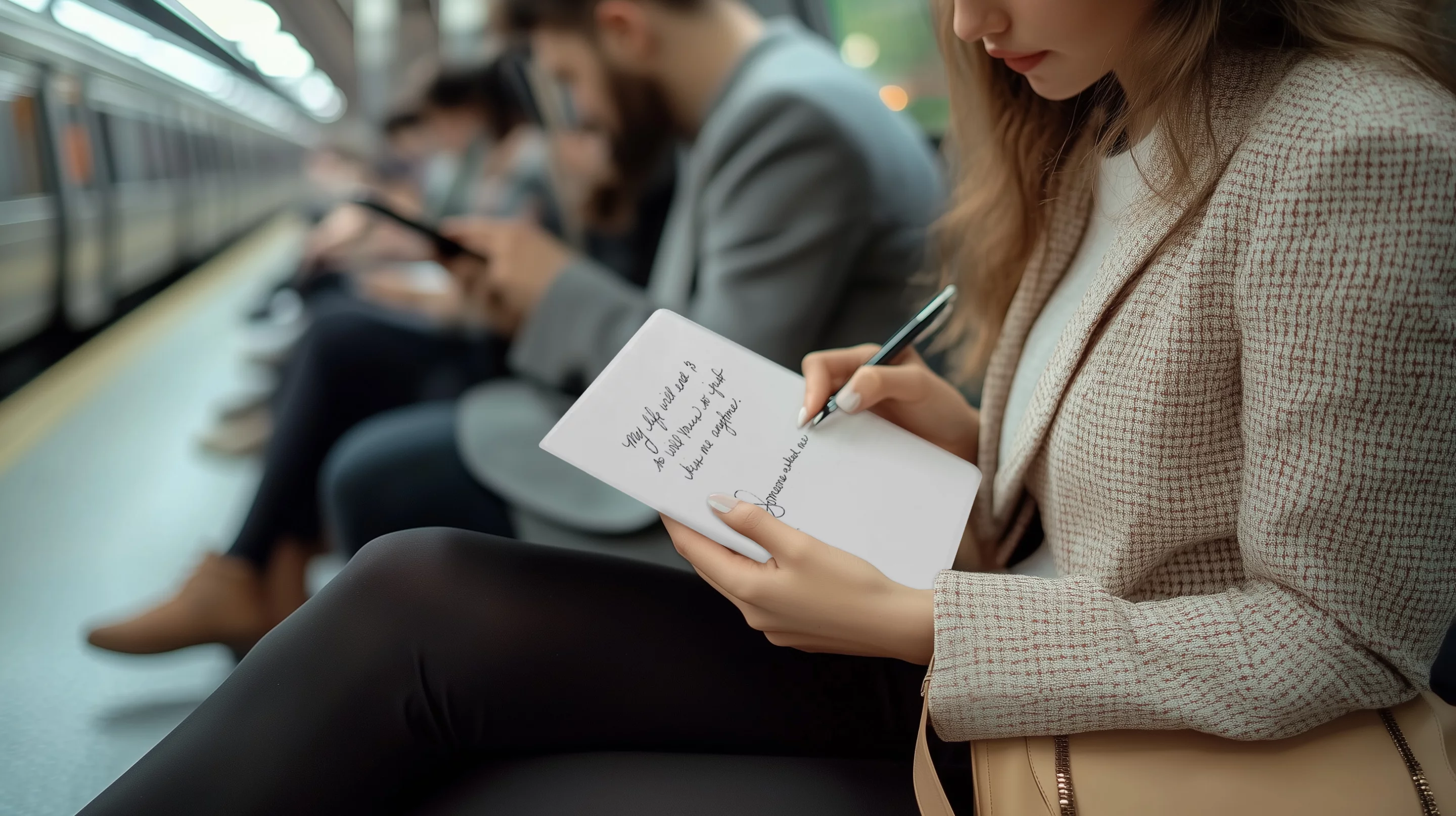 When open, the notebook is a stable, flat surface for jotting down notes
