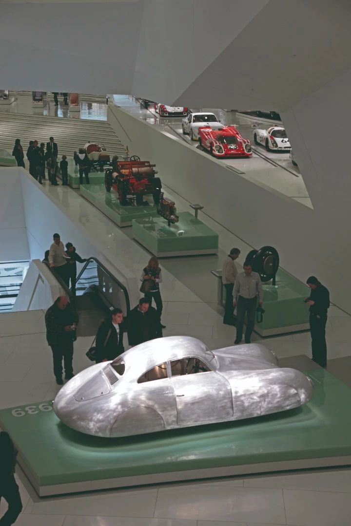 The Porsche Type 64 replica at the Porsche Museum
