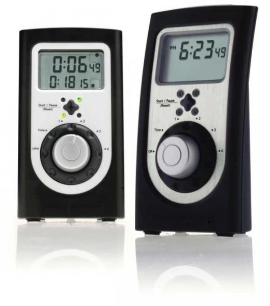 The US$20 Chef's Quad-Timer is made of rugged black plastic with white trim. The Quad-Timer Professional costs US$30 and features a brushed-stainless face and soft-touch rubberized housing, which nicely compliment today's modern kitchens and appliances.