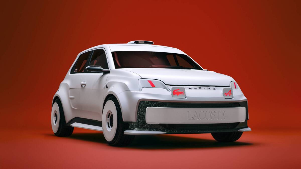 Ultra-sporty electric rally car is a new look for famed fashion brand