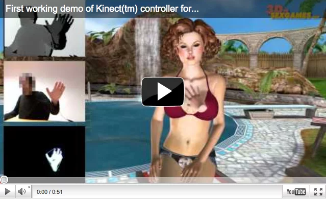 ThriXXX has produced a video demo of Kinect being used in adult gaming