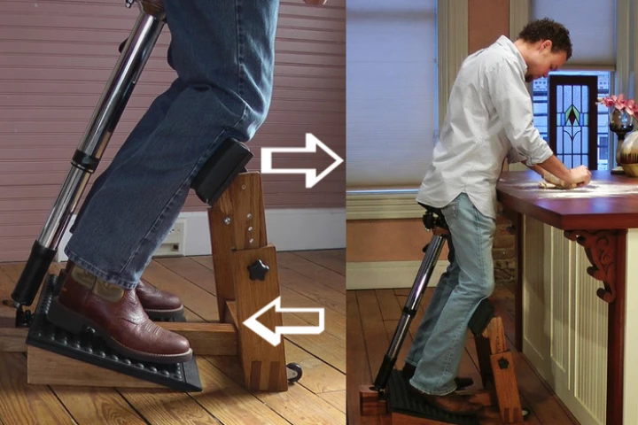 The Standing Task Chair is designed to take the pressure off while you use a standing desk