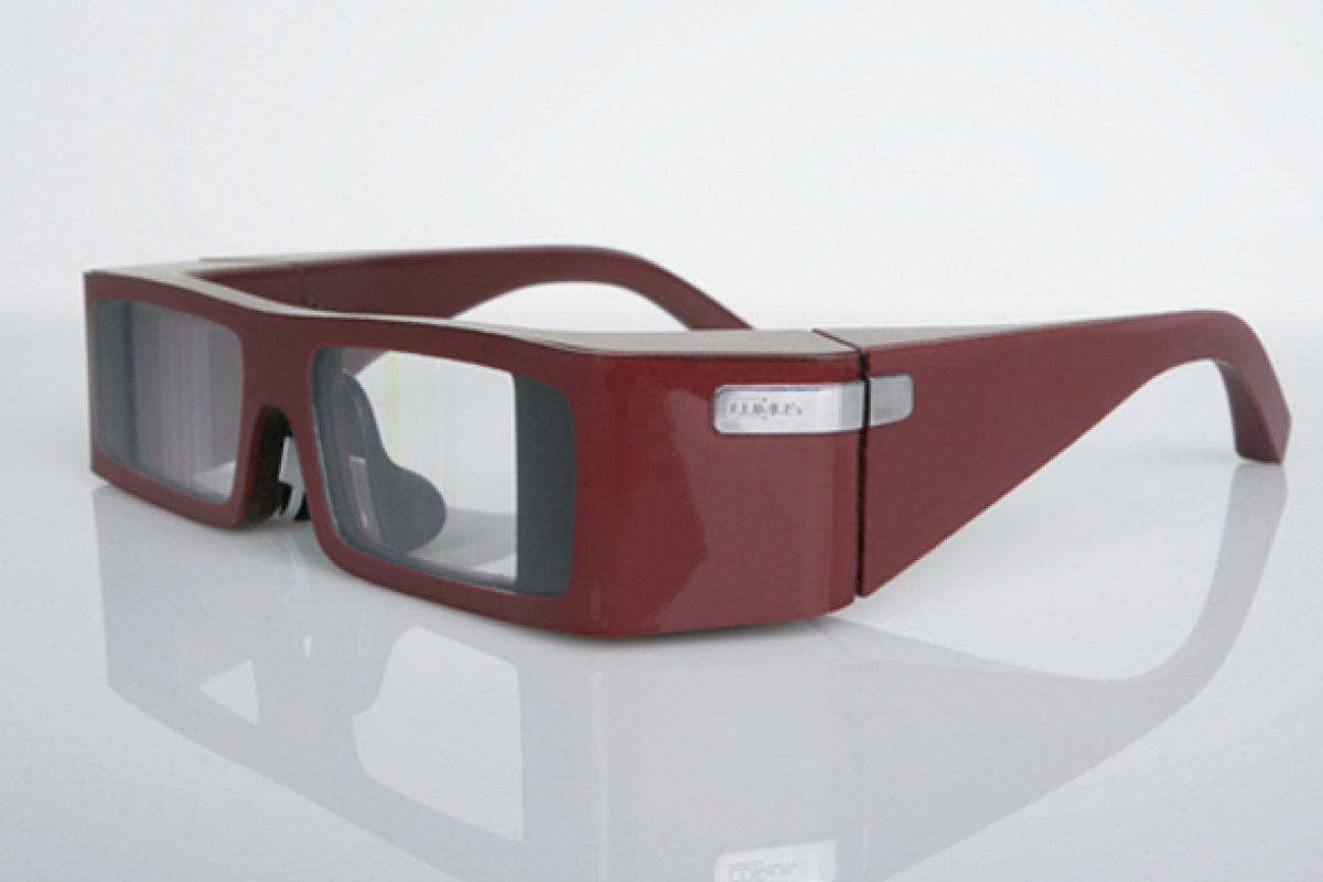 Lumus transparent lenses display a virtual 87-inch screen, while allowing you to see what's going on in front of you