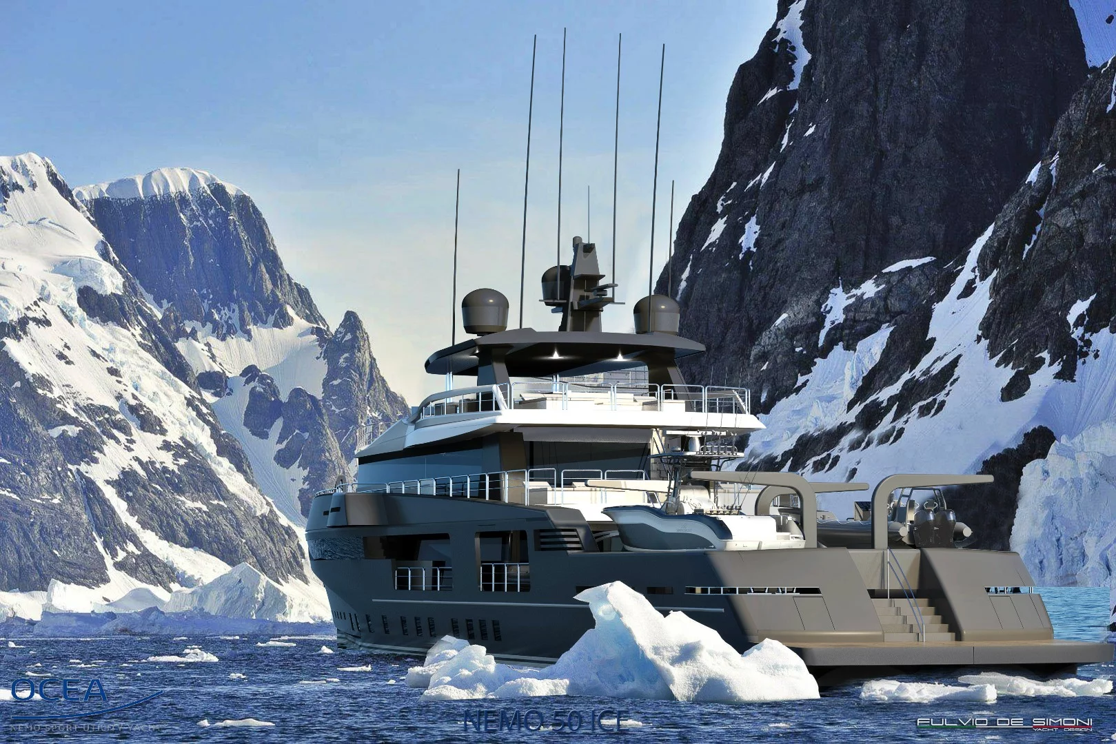 With its reinforced aluminum construction and protected drive components, the Ocea Nemo 50 ICE will be prepared to travel through waters like this