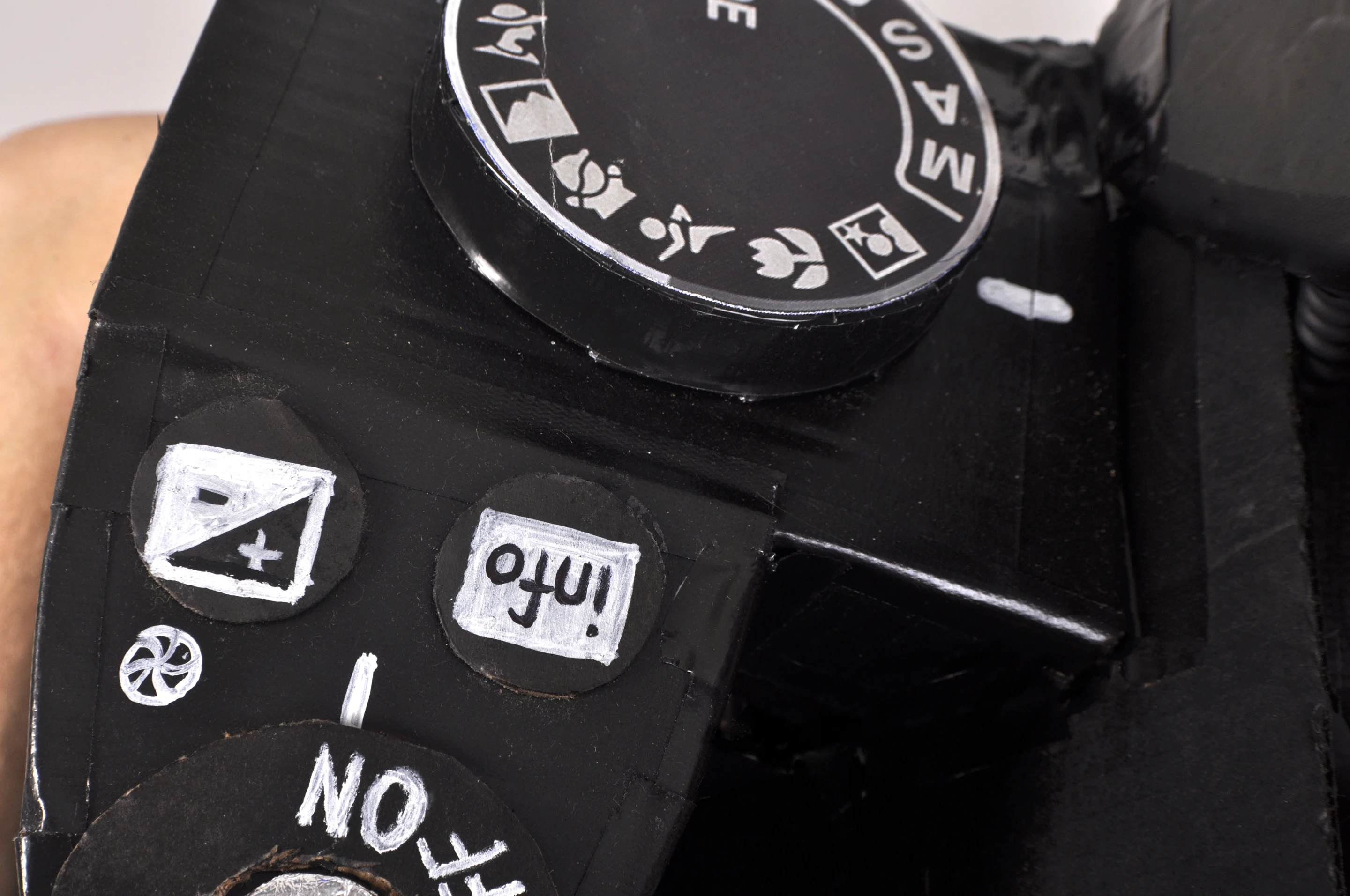 DSLR-like detailing has been created and added to the costume's cardboard chassis (Photo: Tyler Card)