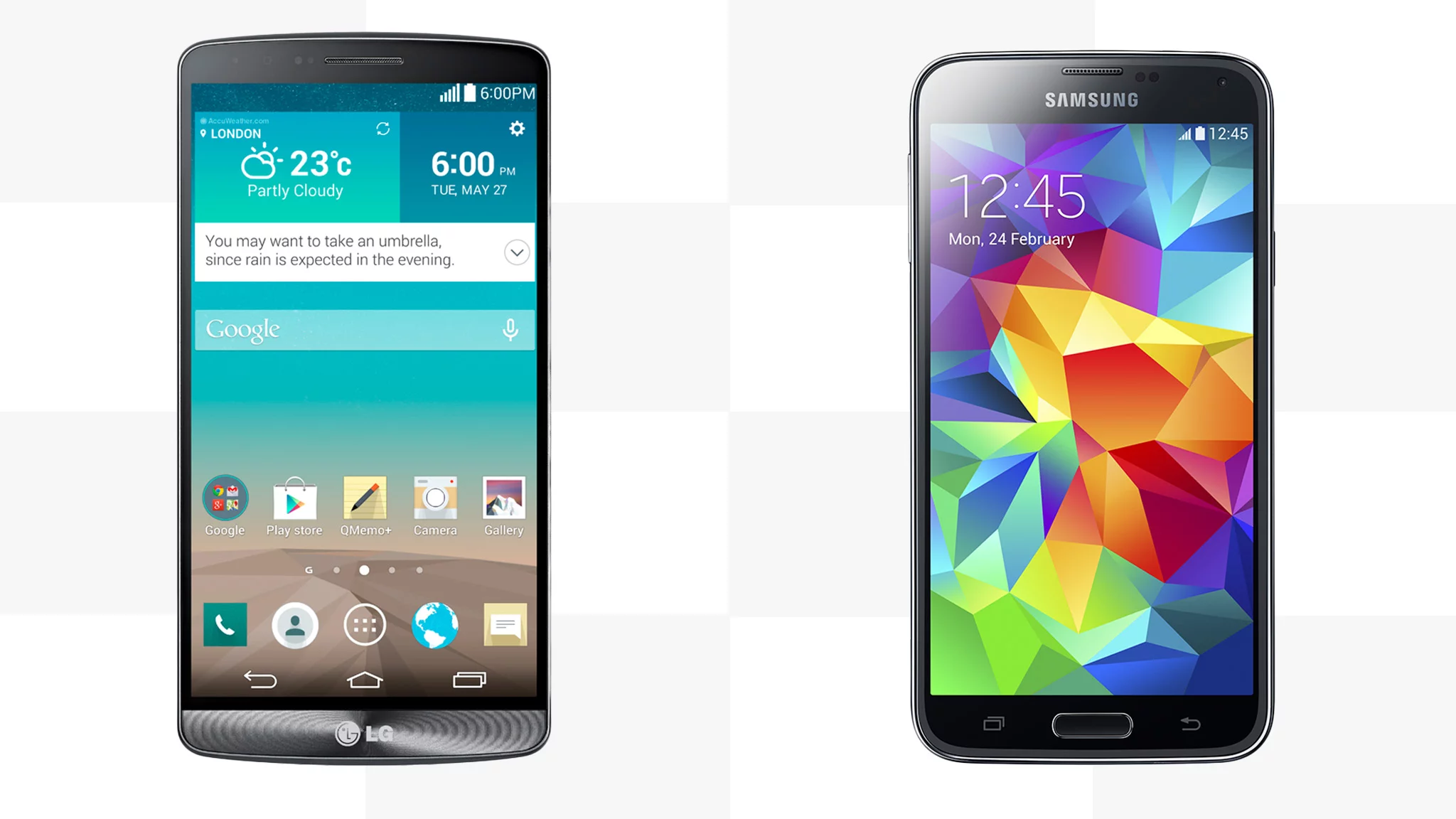 Gizmag compares the features and specs of the LG G3 and Samsung Galaxy S5