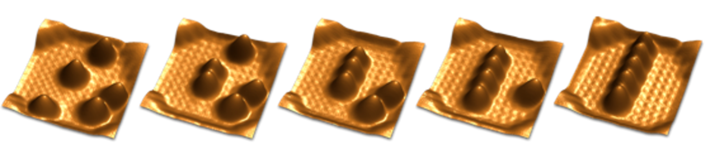 Steps in atomic manipulation