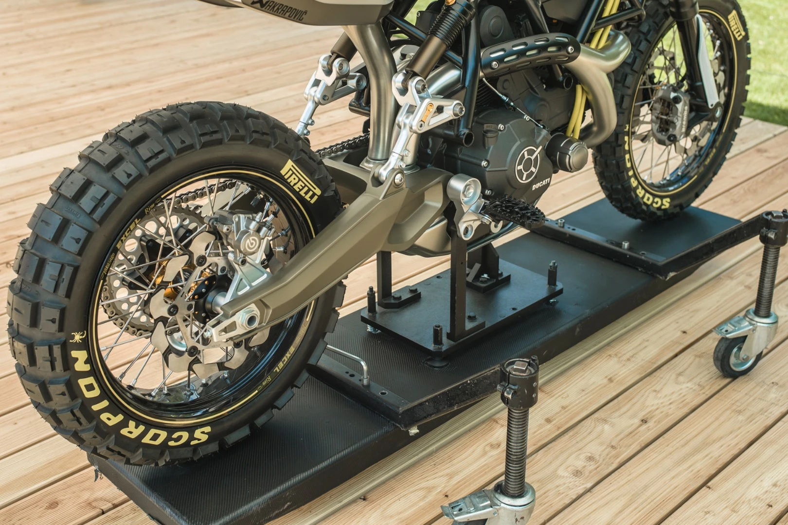 Desert Sled custom concept: raised suspension linkages for extra ground clearance and a higher stance