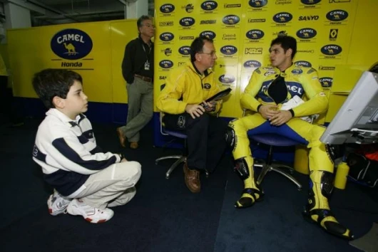 Just three days prior, Barros was a member of the Caml Honda team - he appears to have lost the ride