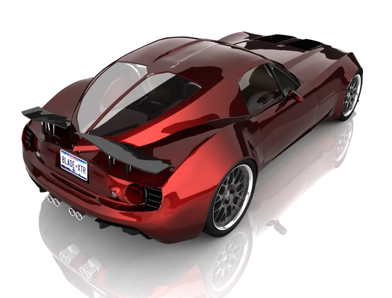 The Bailey Blade XTR coupe rear angle view (Photo: BXR Motors)