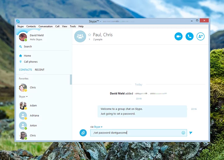 Group chats can be password-protected