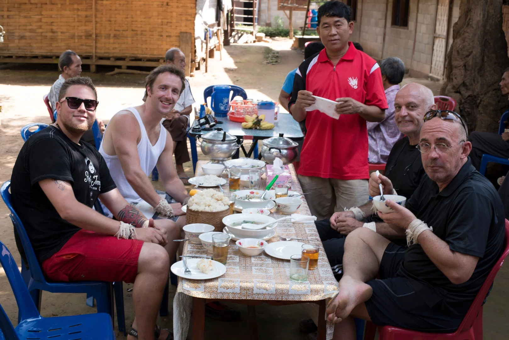 We'd already paddled 25 km and had quite a way to go that day, but when we arrived for lunch, they broke out the Lau-Lau.