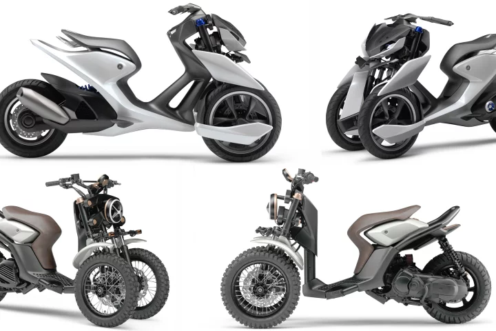 Yamaha's showing of two vastly different directions for its three-wheeled architecture is an indication we'll see even more variations on the three-wheeled theme from Yamaha at this year's Tokyo Motor Show. That's the road-going 03GEN-f at top and the dual-purpose "cross" 03GEN-x below.