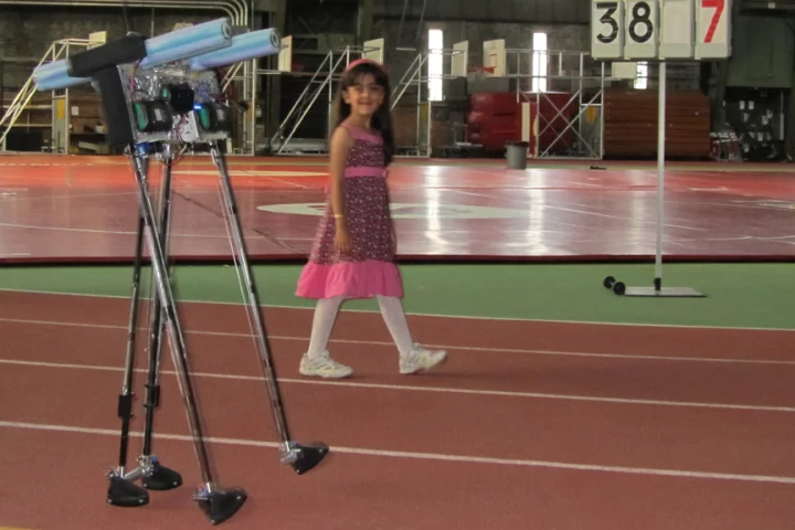 Cornell Ranger gets a walking buddy in Fatemeh Hasaneini, a daughter of one of the students who worked on the robot