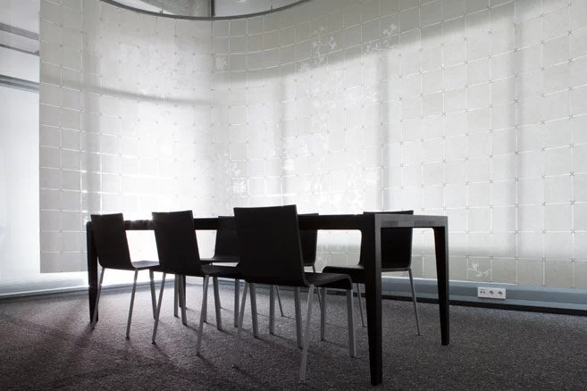 Translucent ixxi wall as seen at the Design Academy Eindhoven