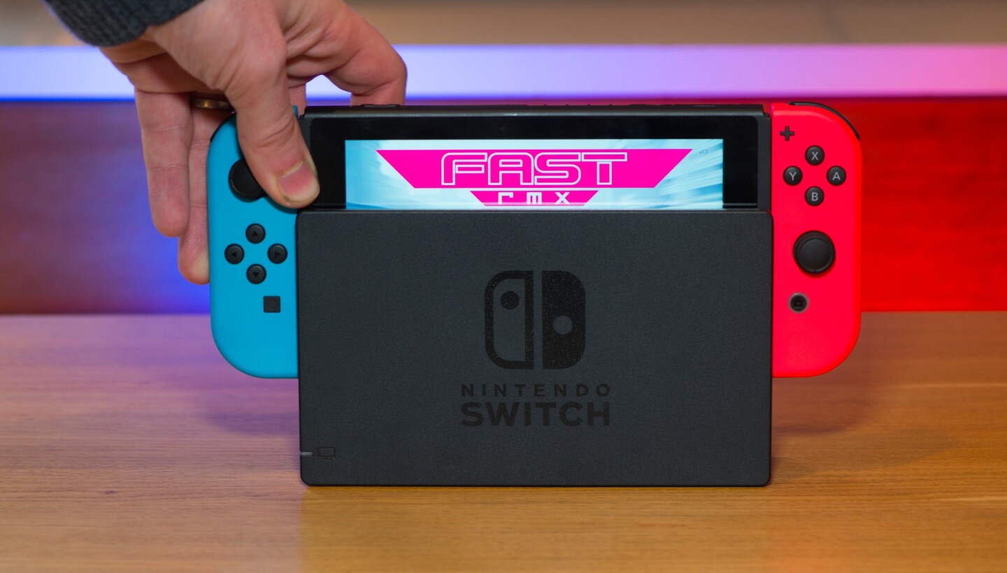 The Nintendo Switch can be docked to play games on the TV