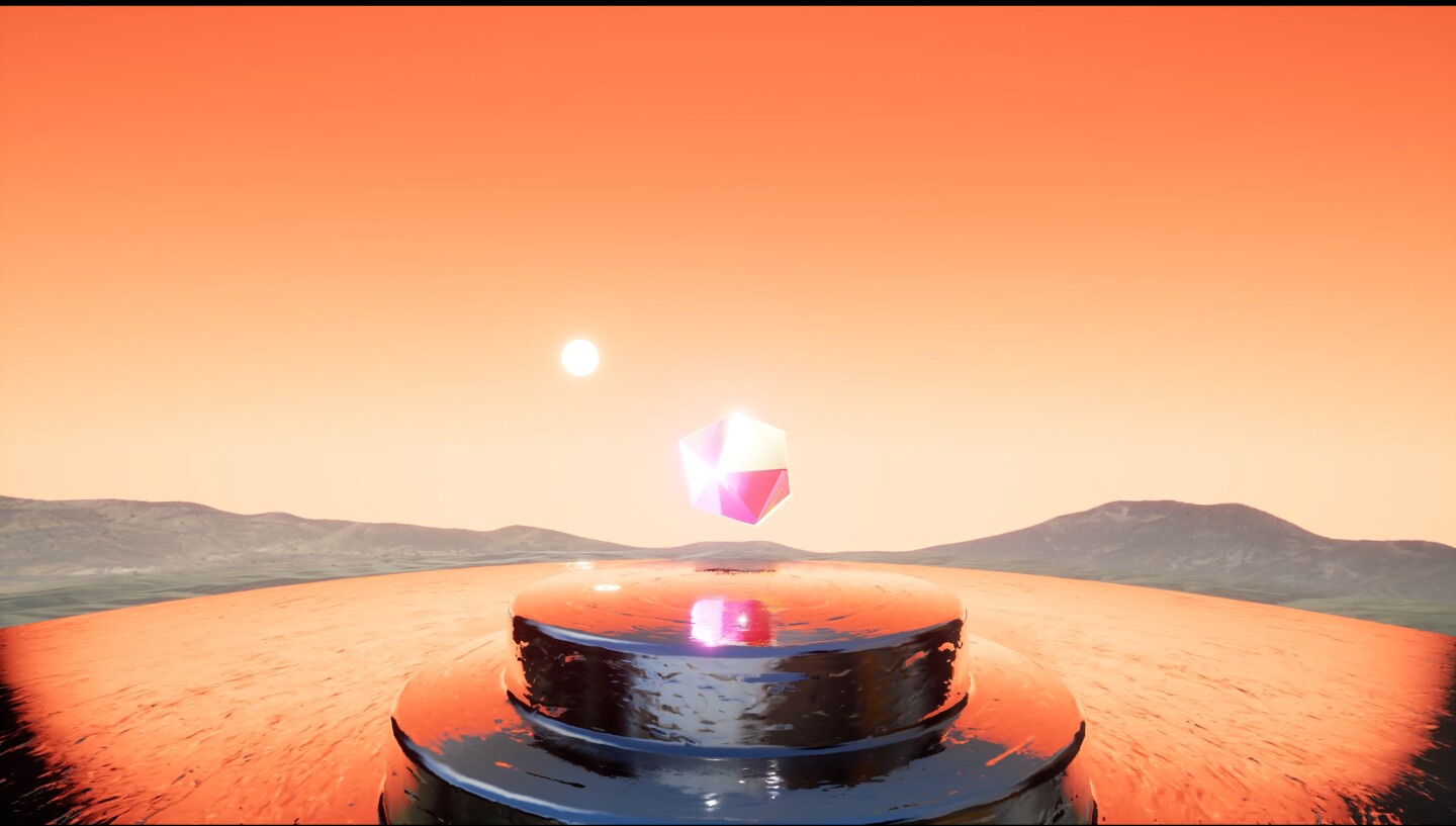 A still from the Enosis Therapeutics "Surrender" VR scenario experienced before the effects of the drug have come on