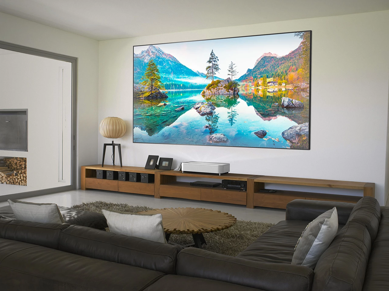 The EH-LS800 4K laser projector is Epson's first super-ultra-short-throw model