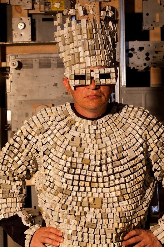 Computer parts sculptor Marek Tomasik