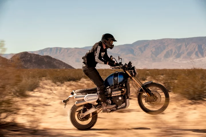 Triumph seems to expect buyers of its new Scrambler 1200s to get out into the dirt and give them a hiding