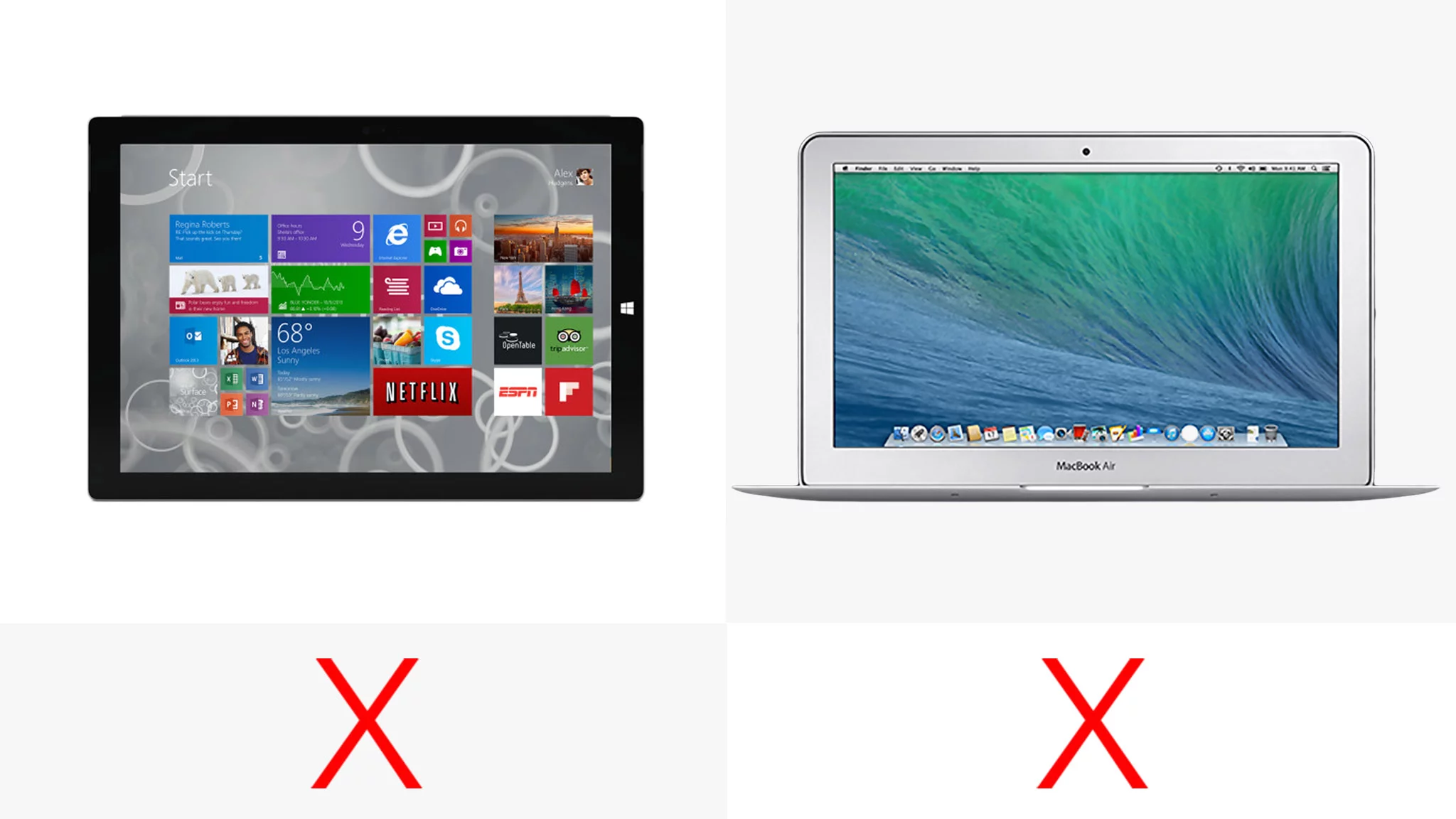Neither device has mobile data radios; you'll need Wi-Fi to go online