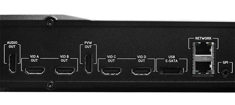 RED REDRAY 4K player rear panel detail