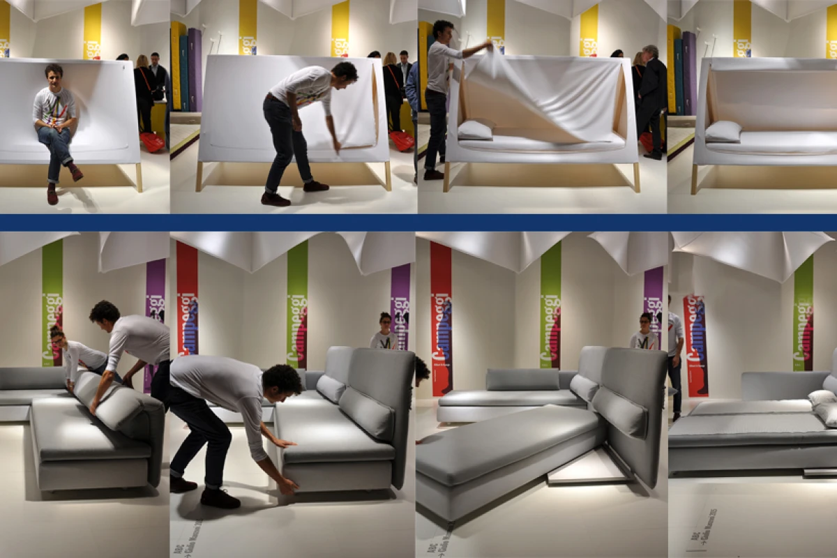 Campeggi showcased its new multi-function furniture designs during this year's Salone del Mobile (Photo: Edoardo Campanale/Gizmag.com)